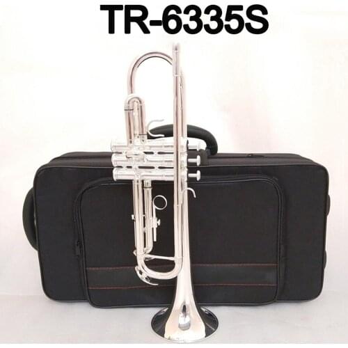 New MFC Bb Trumpet 6335S Silver Plated Music Instruments Profesional Trumpets Student Included Case Mouthpiece Accessories