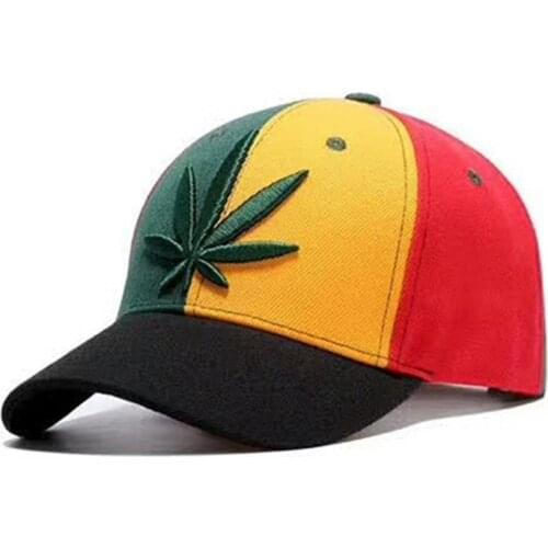 New Arrive Spring Autumn Cotton Patchwork Man Woman Maple Leaf Embroidered Fashion Casual Outing Trend Sunshade Baseball Cap