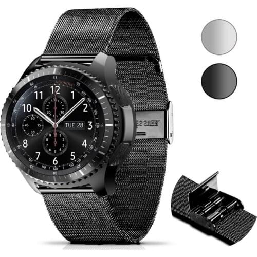Easy Install Milanese Loop Stainless Steel Watchband Quick Release Pin for Samsung Gear S3 Classic Frontier Wrist Bracelet
