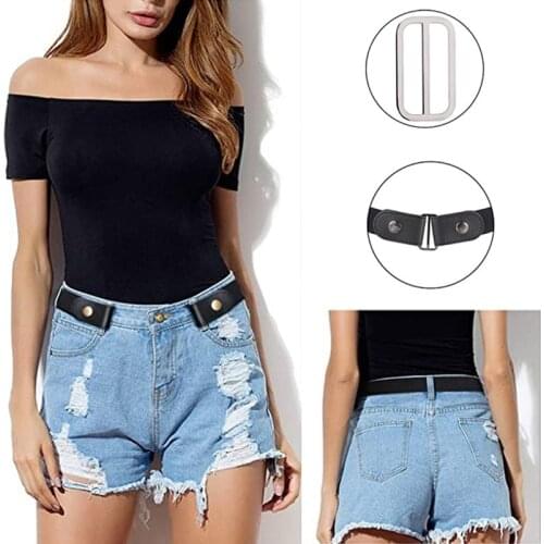 1PC Belts for women Buckle-Free Waist Jeans Pants No Buckle Stretch Elastic Waist Belt For Men Invisible Belt Drop Shipping