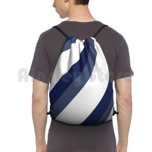 Spurs Backpack Drawstring Bag Riding Climbing Gym Bag Colours Football Footy Sport Soccer Park Pattern Bar Stripe Stripes