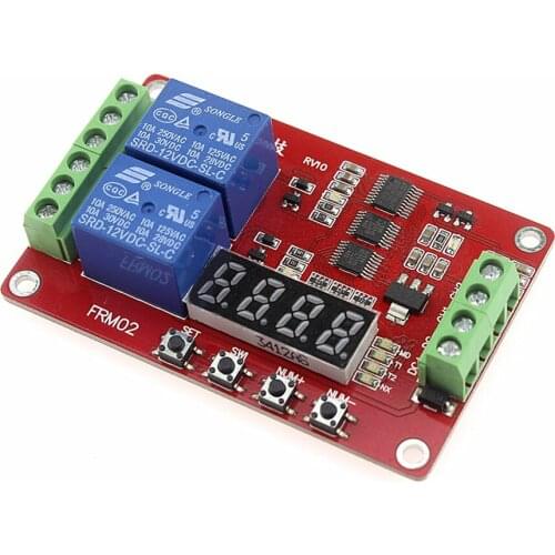 Smarian new FRM02 relay module delay auto-lock cycle timing relay module 18 kinds of functions can be set Diy RC Toy Kit