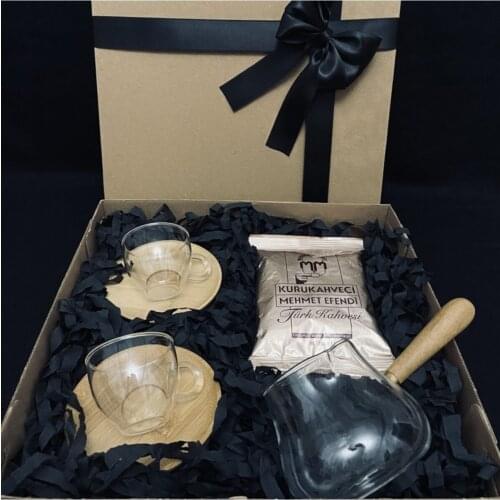Turkish coffee set,coffee cup and bamboo cezve,Turkish coffee and coffee pot gift set in special box,traditional turkish coffee