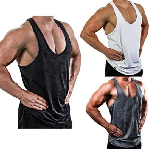 High Quality Men Quick Dry Fit Y-Back Muscle Singlet Training Bodybuilding Vest Sleeveless Fitness Shirt Moisture-Wicking Vest