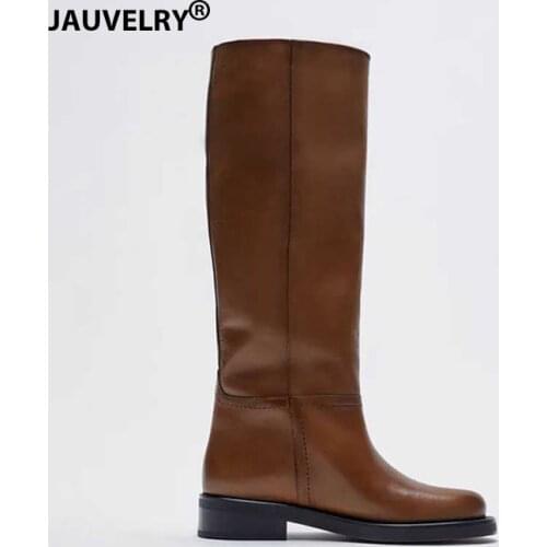 INS Style Women Knee High Boots Fashion Brand Autumn Platform Boots 2021 High Heels Motorcycle Boots Punk Shoes Women High Boots