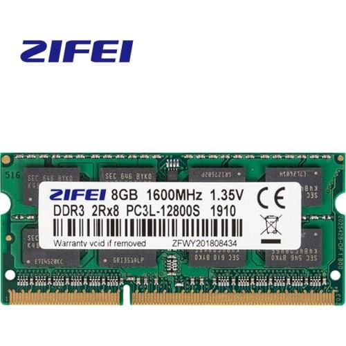 ZiFei ram DDR3L 8GB 1866HMz 1600MHz 1333MHZ 204Pin 1.35V SO-DIMM module Notebook memory for Laptop