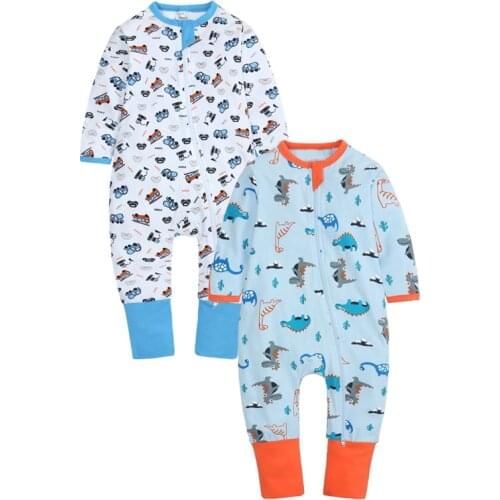 2PCS/Lot Baby Clothes Baby Rompers Newborn Long Sleeve Cotton Baby Boy Clothes Infant High Quality Baby Jumpsuit 0-24M Body Suit