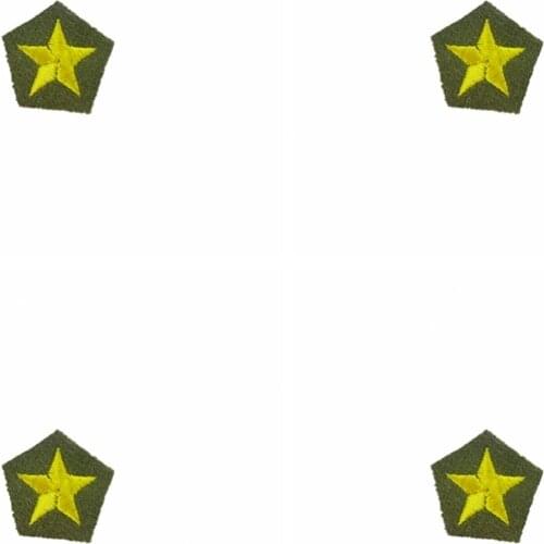 4PCS WWII WW2 JAPANESE IJA ARMY FIELD CAP INSIGNIA OFFICER HAT BADGE EMBROIDERY Military collect