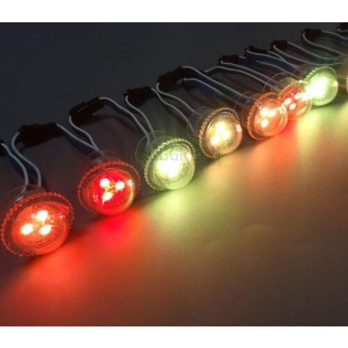 1000X Clear cover 26mm programmable UCS1903 12V input led pixel led point light source with 3 PCS 5050 RGB LED free shipping