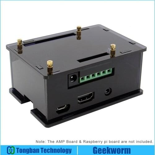 Acrylic Case Protective Box for Raspberry Pi HIFI Amplifier Expansion Board and Raspberry Pi 3 Model B Plus/3B/2B/B