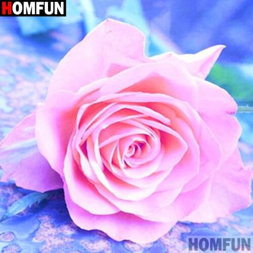 HOMFUN Diamond Embroidery DIY Diamond Painting Cross Stitch Kit "Rose flower" 5D Needlework Diamond Home Decoration A27230