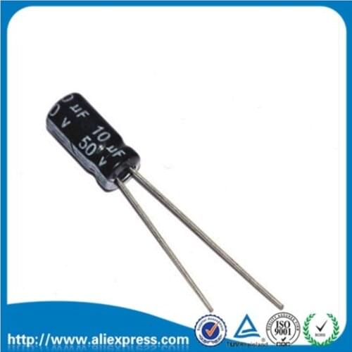 500PCS 10UF 50V 50V 10UF Aluminum Electrolytic Capacitor 50 V / 10 UF Size 5*11MM Electrolytic Capacitor Free Shipping