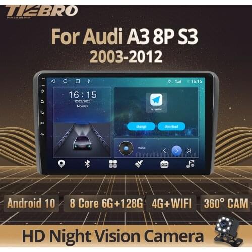2DIN Android10.0 Car Radio For Audi A3 8P S3 2003-2012 Auto Radio GPS Navigation Stereo Receiver Car VideoCar Multimedia Player
