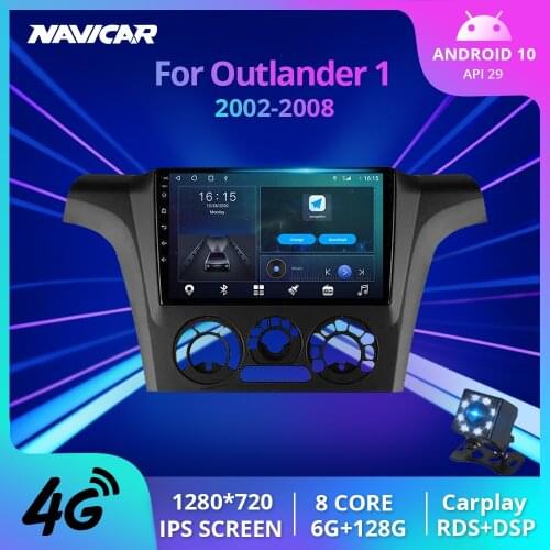 NAVICAR 2Din Android10 Car Radio For Mitsubishi Outlander 1 2002-2008 GPS Navigation Stereo Receiver Auto Radio Car Receiver IGO