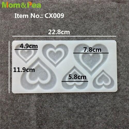 CX009 6-Heart Silicone Mold Chocolate Ornamental Fondant Mould Cake Decoration Tools