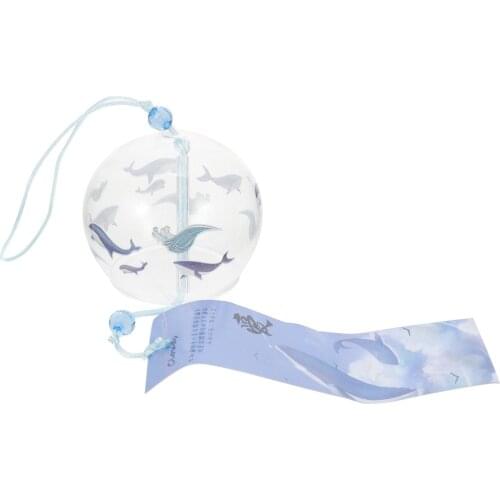 1Pc Japanese Style Wind Chime Decorative Glass Wind Bell Pendant Adornment