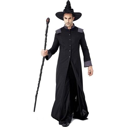 Wicked Wizard Costume Cosplay For Men Halloween Costume For Adult Men Suit Carniva Party Dress Up Clothing