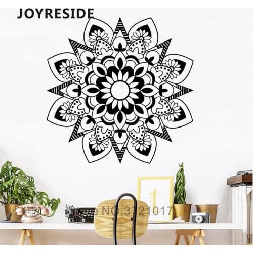 Mandala Flower Wall Sticker Home Livingroom Art Design Wall Decor Religious Wall Decal Religion Vinyl Stickers Mandala M420