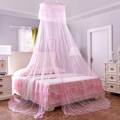 Mosquito Net Canopy Bed Circular Princess Mosquito Net Universal Sheer Dome Bed Curtain Keep Away Insect&Flies for Home & Trave