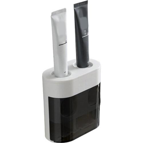 Bathroom Wall Mount Automatic Toothpaste Dispenser Squeezer Dust-proof Toothbrush Holder Storage Rack Shelf Bathroom Accessories