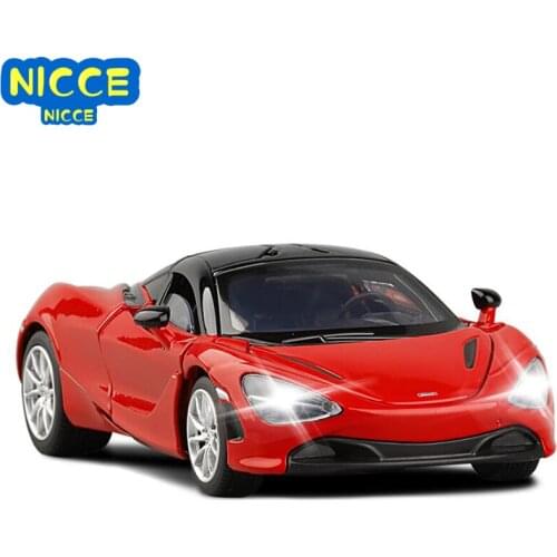 Nicce 1:32 High Simulation McLaren 720S Alloy Model Metal Vehicle Sound Light Pull Back Toy Car Collection Gifts V216