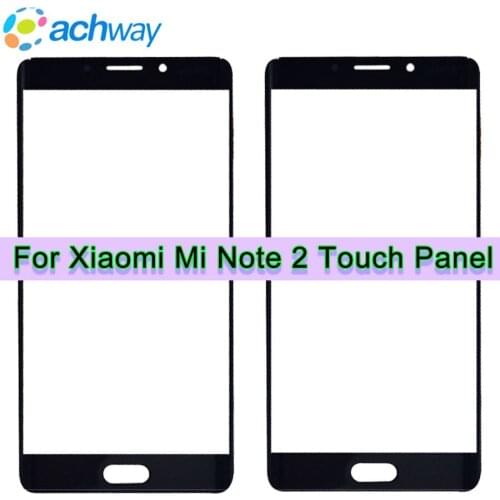 New Genuine Original Black For Xiaomi Mi Note2 Note 2 Front Glass 5.7" Touch Screen LCD Outer Panel Lens Repair Part Mi Note 2