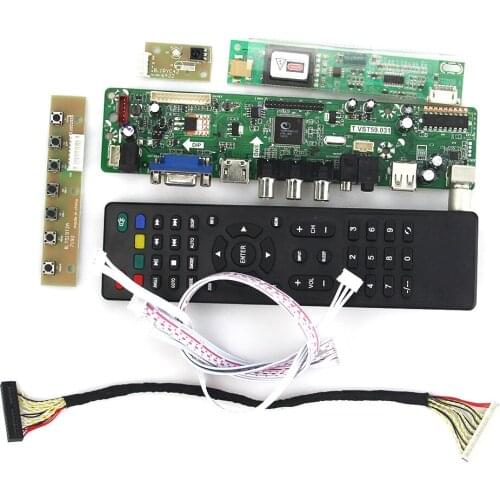 T.VST59.03 LCD/LED Controller Driver Board For LTM185AT01 (TV+HDMI+VGA+CVBS+USB) LVDS Reuse Laptop 1366x768 Russian