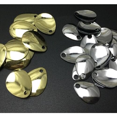 Fishing Spoon Lure Accessories Noisy Spoons for Spinner Bait Gold Silver Iron Silice 11mm/15mm