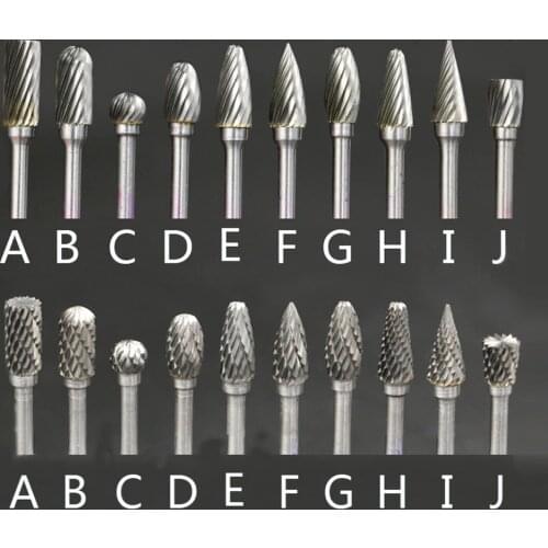 Grinding Head Rotary File Abrasive Steel Milling Cutter Head Carbide Tungsten Steel Carpentry Carved Knife Head Hand Tools