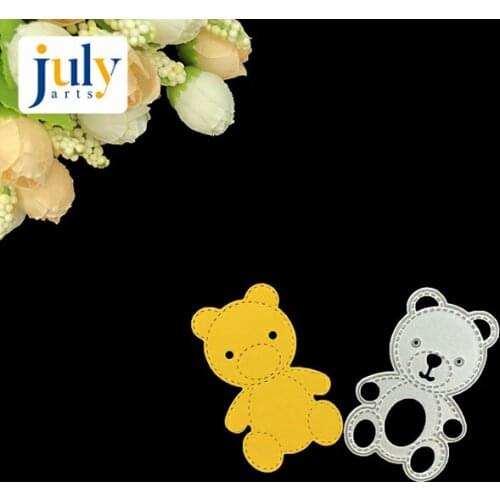 Julyarts Bear Cutting Dies DIY Craft Scrapbooking Metal Silver Embossing Stamps For Card Making Decorative Craft New Dies