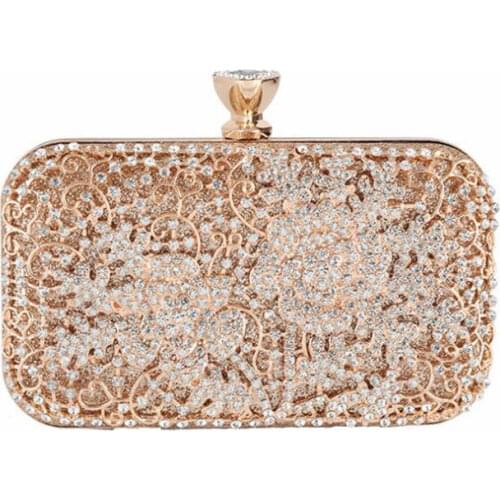 2020 diamond evening clutch bags hollow out wedding purse for ladies flowers dinner clutch wallets drop shipping MN1516