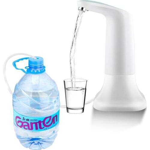 Integrated Electric Water Bottle Pump USB Rechargeable Water Dispenser Water Pump Switch 5 Gallon Kettle Tool with Night Light