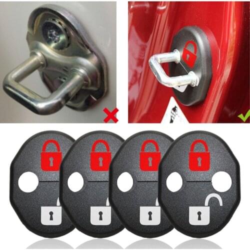 High Quality Car Accessories DIY Lock Sticker Car Door Lock Cover Fit For Mazda2 CX-3 CX-7 CX-9 MX-5 RX-8 4pcs Car Styling