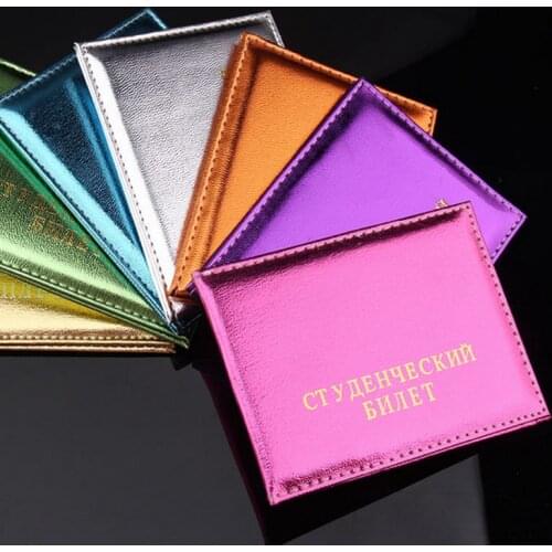 Smooth PU Leather Women Passport Holder Travel Passport Cover Russian Student Unisex Card Case Man Card Holder