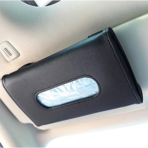 1Pc Car Tissue Box Towel Sets Car Sun Visor Tissue Box Holder Auto Interior Storage Decoration for Universal Car Accessories