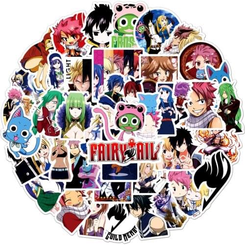 10/30/50PCS FAIRY TAIL Japan Anime Stickers Graffiti Guitar Motorcycle Travel Luggage Kid Toy Classic Cartoon Sticker Decals