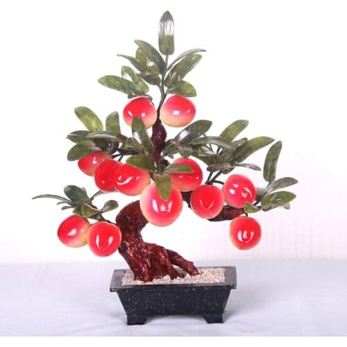 12 peach tree Topaz jade ornaments jade plate king Home Furnishing jewelry ornaments living room decorative crafts gifts