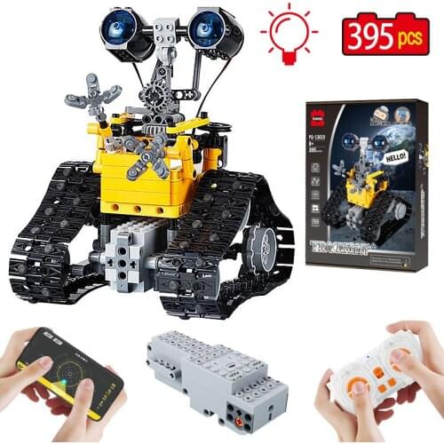 395pcs City Electric Technical Remote Control Crawler Robot Building Blocks Mobile Programming RC Bricks Toys For Boys