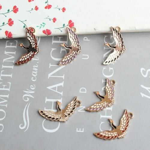 Birds alloy enamel Charm pendant DIY accessories for necklace bracelet