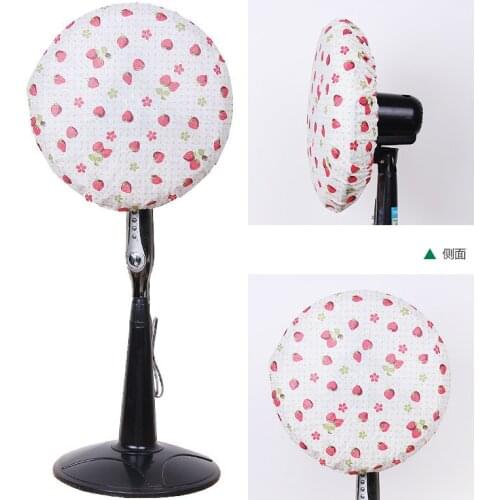 Household Non Woven Printing Circular Fan Dust Cover Electric Cover Fan Cover Smart Cover Pastoral Style Family Storage +B