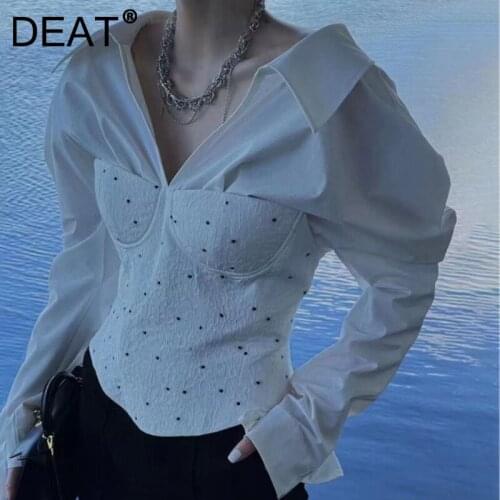 Белые блузки DEAT China At AliExpress