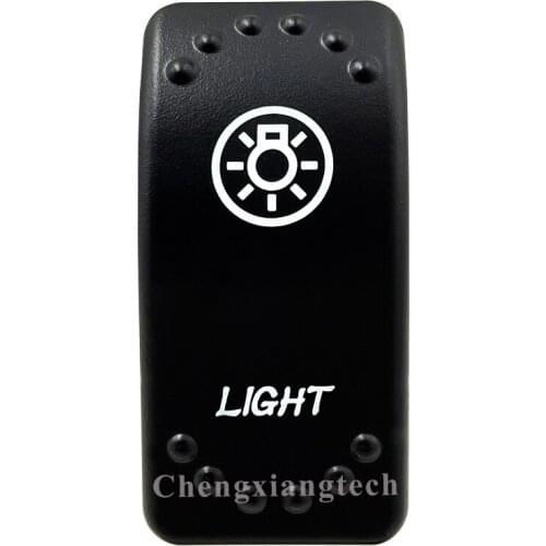Dual White Led Light 12V 24V Car Boat Caravan Rocker Switch Laser Engraving LIGHT, 5 Pin On Off SPST Waterproof