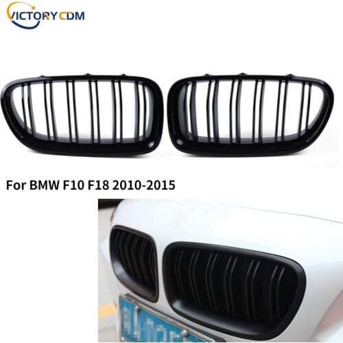 Dual Slat Grill Grille Gloss Black Kidney Sport for BMW F10 F18 F02 F11 M5 10-15 Car Accessories Replacement Part