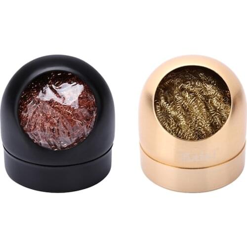 Electric Soldering Iron Tip Cleaner Welding Head Cleaning with Stand Holder BGA Soldering Station Repair Tools