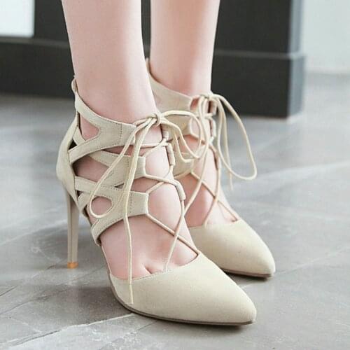 EshtonShero Summer Womens Shoes Woman Pumps Flock High Heels Pointed Toe Platform Zipper Classic Ladies Wedding Shoes Size 3-12