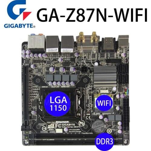 Gigabyte Z87N-WIFI Motherboard i7 i5 i3 LGA 1150 DDR3 16GB PCI-E 3.0 Overlocking Desktop Z87 Placa-Mãe 1150 Used Mini-ITX