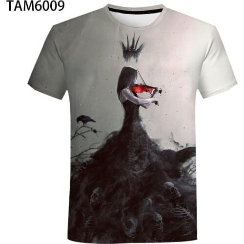 2021 Summer New Mens Womens Short Sleeve T-Shirt 3D Printing Punk Style Childrens Street Cool Oversized Top Wholesale