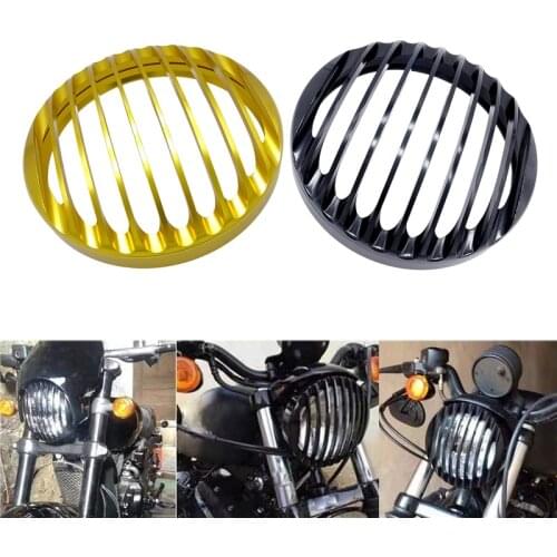 5.75" 5 3/4" Motorcycles Led Headlight Grill Cover For Harley Davidson Sportster XL883 XL1200 2004-2014 CNC Aluminum