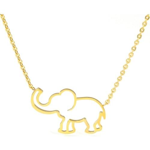 Hollow Animal Elephant Design Necklace Pendant Elegant Fashion Women Jewelry Girl Gifts