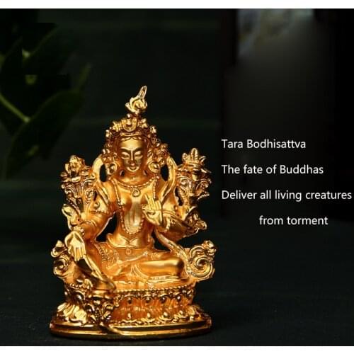 Gold-smelting Crafts Buddhist Articles Green Master Alloy Material Decorative Crafts 8 Cm High Home Decoration Accessories